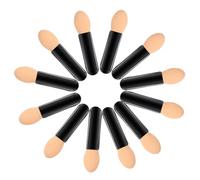 120 Pcs Disposable Eyeshadow Applicators Beige Eye Shadow Sponge Eye Makeup Applicators for Nails and Eyeshadow for Women, Black