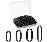 120 Pcs Elastic Bands,4 Sizes Heavy Duty Black Thick Rubber Bands,Expandable Large Elastic Bands for Home School Office Workshop Accessories 5/6/8/12CM