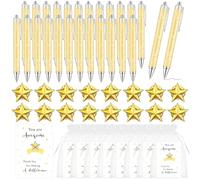 120 Pcs Employee Appreciation Gifts Bulk Include 30 Star Badge Lapel Pin 30 Inspirational Pens 30 Thank You Cards and 30 Organza Bags Employee of the Month Team Gifts for Colleagues Nurses Teachers