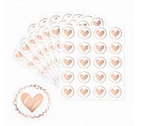 120 PCS Envelope Stickers - 3.2 cm Round Wax Seal Stickers - Self-Adhesive Gold Wax Seal Stickers - Perfect for Wedding Invitations, Greeting Cards, Gift Wrapping & DIY Crafts (Rose Gold)