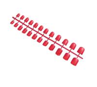 120 Pcs Fake Nail Tips 5 Sheets Red Coffin Full Cover Plastic