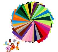 120 Pcs Felt Fabric, 20×30cm Felt Squares, 40 Assorted Colors Nonwoven Patchwork for DIY Crafting and Sewing Christmas Ornament Handicraft