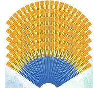 120 Pcs Flat Paint Brushes, 1" Watercolor Acrylic Paint Brushes with Wooden Handles, Large Synthetic Nylon Oil Painting Brushes for Art Crafts