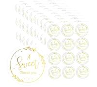 120 Pcs Gold Thank You Stickers | Round Personalized Foil Labels for Gift Packaging Wedding Baby Shower Birthday Favors Envelopes Seal