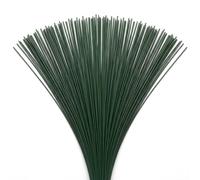 120 Pcs Green Floral Wire Stems Florist Sticks | Flexible metal rods for crafting bouquets. Ideal flower arranging supplies and wreath making support.