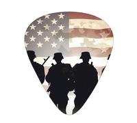 120 Pcs Guitar Picks Bulk 3 Different Thickness Personalized Guitar Plectrums With Storage Box Armed Forces Day American Guitar Accessories For Bass Electric Guitar Acoustic Guitar Lovers