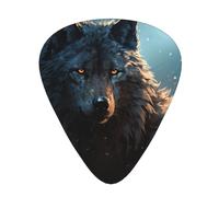 120 Pcs Guitar Picks Bulk 3 Different Thickness Personalized Guitar Plectrums With Storage Box Fantasy Wolf Guitar Accessories For Bass Electric Guitar Acoustic Guitar Lovers