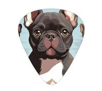 120 Pcs Guitar Picks Bulk 3 Different Thickness Personalized Guitar Plectrums With Storage Box French Bulldog Dog Cute Guitar Accessories For Bass Electric Guitar Acoustic Guitar Lovers