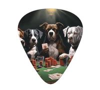 120 Pcs Guitar Picks Bulk 3 Different Thickness Personalized Guitar Plectrums With Storage Box Playing Poker Dogs Guitar Accessories For Bass Electric Guitar Acoustic Guitar Lovers