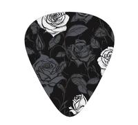 120 Pcs Guitar Picks Bulk 3 Different Thickness Personalized Guitar Plectrums With Storage Box Rose Gothic Guitar Accessories For Bass Electric Guitar Acoustic Guitar Lovers