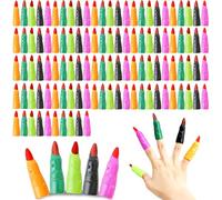 120 Pcs Halloween Witch Fingers Fake Witch Fingers Plastic Multicolor Finger Pointers for Reading Cosplay Party Costume Decorations, 5 Colors