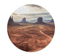120 PCS Jigsaw Puzzle for Adults Personalized Picture Puzzle Landscape of Monument Valley Customized Wooden Puzzle for Family, Birthday, Wedding, Game Nights Gifts Animal Alien Shape Puzzle