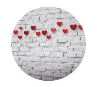 120 PCS Jigsaw Puzzle for Adults Personalized Picture Puzzle Red Hearts on White Brick Wall Customized Wooden Puzzle for Family, Birthday, Wedding, Game Nights Gifts Animal Alien Shape Puzzle