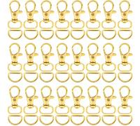 120 Pcs Key Chain Clip Hooks and D Rings Bulk Include 60Pcs Swivel Snap Hooks Lanyard Clips and 60Pcs D Ring for Keychains and Purse Hardware (1/2” Inside Width)