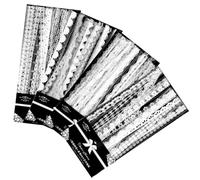 120 Pcs Lace Scrapbook Stickers, Vintage PET White Lace Scrapbooking Embellishments Strong Viscosity Laces Washi Tape for Wedding Journals Crafts Photo Frame