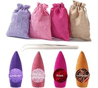 120 Pcs Large Backflow Incense Cones, 4 Mixed Natural Incense Waterfall, Sandalwood Rose Lavender Sakura for Backflow Incense Burner, Relaxation Meditation Yoga Gift