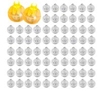 120 PCS LED Balloon Lights, Round Mini LED Lights with Battery Waterproof Tiny Light for Balloons, Paper Lanterns, Pumpkins, Boxes, DIY Models, Halloween, Christmas, Wedding, Birthday (Warm Yellow)