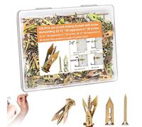 120 PCS Metal Plasterboard Fixings kit, 3 Sizes of Self Drilling Anchor Screws, Drywall AnchorThat do Not Require Drilling, for Hanging Picture, Wall Light, Cabinet, Clock