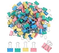 120 Pcs Mini Binder Clips, Multipurpose Small Binder Clips 15mm Exquisite and Cute Mini Office Supplies for Home School Office Business(Multicolored)