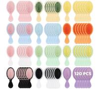 120 PCS Mini Travel Brushes, Detangling Comb Brushes with Soft Bristles for Wet and Dry Hair, Smoothing Knots with Ease for Most Hair Types