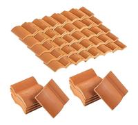 120 Pcs Miniature Doll House Roof Tiles Small Craft Roof Shingles Clay Roofing Tile Tiny Garden Roof Tiles Mini Dollhouse Shingles Model House Building Supplies for DIY Projects