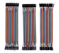 120 pcs Multicolored Dupont Wire Dupont Breadboard Ribbon Cables 40pin Male to Male,Jumper Wires,40pin Female to Female,40 pin Male to Male Cables Kit,Compatible for Arduino(20cm)