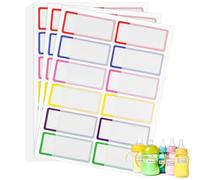 120 Pcs Name Labels, Waterproof School Name Labels Stickers for Kids Daycare Labels Reusable Baby Bottle Labels Multipurpose Write-On Name Labels for Sippy Cup Plastic Water Bottle Daycare Supplies