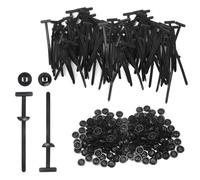 120 Pcs Nylon Universal Cable Tie Buckle, Heavy Duty Self-Locking Nylon Zip Ties Holder Clips, Universal Black Cable Ties for Automotive Car Repair and Daily Use