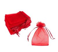 120 Pcs Organza Bags, Wine Red 2.8 x 3.5 Inches Gift Pouches - Small Jewelry Wedding Drawstring Candy Mesh Favor Bags for Birthday, Parties, Christmas