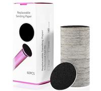 120 Pcs Pedicure Foot File Replacement Pads, 80/180 Grit Emery Boards for Feet, Self-Adhesive Foot File Sandpaper Pad, Reusable Disc Callus Disks for Removing Callus Dead Skin Pedicure Salon