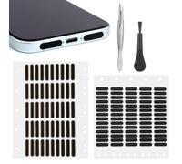 120 Pcs Phone Speaker Cover Mesh Speaker Anti Dust Adhesive Cover with Tweezers and Cleaning Brush Phone-Speaker Dust Protector Covers for Phone