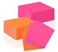 120 Pcs Pink And Orange Paper Napkins 5”x5” Cocktail Napkins Beverage Napkins Pink Luncheon Napkins Disposable Colors Paper Napkins For Tequila Sunrise Bachelorette Party Birthday Baby Shower