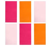 120 Pcs Pink Orange Guest Paper Napkins Tequila Sunrise Napkin | Hot Pink Burnt Orange Disposable Bathroom Hand Towels for Wedding Birthday Baby Shower Party Bathroom Table Decor