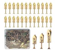 120 pcs Plasterboard Fixings, Plaster Board Wall Fixing, Self Drilling Anchor Screw, Self Tapping Screws, Drywall Anchor, Plated Steel Fasteners Kit for Drywall, Plasterboard, Wall Hanging