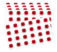 120 PCS Poppy Day Sticker, Poppies Flower Decals, Lest We Forget Stickers, Lest We Forget Remembrance Day Red Poppy Stickers, for Remembrance Days Outside Indoor Window Refrigerator Decorations