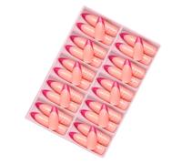 120 Pcs Press On Nails French Tip False Almond Full Covers Tips Artificial Fingernails Manicures Supplies