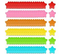 120 Pcs Refrigerator Magnets Colorful Stars Shaped Magnets Blackboard Sticker Childrens Race Reward Chart Magnet for Whiteboard Classroom Office Refrigerator (6 Color,2cm)