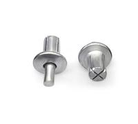 120 Pcs Round-Headed Aluminum Core Rivets, Hammer Drive Rivets, Expanding Aluminum Rivets, Knock-On Impact Type Expansion Aluminum Rivet Half Round Head Core Piercing Rivets