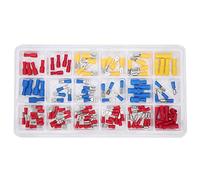 120 PCS Round Pre-Insulated Wire Electrical Connectors - Butt, Ring, Spade, Quick Disconnect - Crimp Terminals Connectors Assortment Kit,Terminals