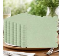 120 Pcs Sage Green Cocktail Napkins,2 Ply Elegant Solid Scalloped Sage Green Napkins,Disposable Beverage Napkins,Dinner Napkin Decor Table for Wedding Baby Shower Birthday,5 x 5 Inch