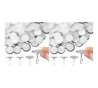 120 Pcs Self Adhesive Ceiling Hooks, Clear Sticky Hooks for Hanging, Removable Sticker Hooks, No Drill Ceiling Hook