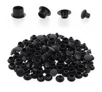 120 Pcs Shelf Hole Plugs Plastic Plugs for Round Hole Shelf Cap Cabinet Holes Cover Cabinet Closet Cupboard Shelves Furniture Peg Pin Nail Screw Drilling Holes Covers Caps 5mm/6mm/8mm/10mm(Black)