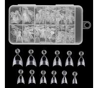 120 PCS Short Almond Nail Tips - 12 Sizes Clear Acrylic Press-On Nails - Durable & Easy to Shape - Ideal for DIY Nail Art, Gel Polish & Salon Use - Customizable Transparent False Nails for Manicure