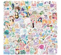 120 Pcs Skincare Self Care Decals Beauty Cosmetic Stickers for Notebook Bag | one hundred twenty decals carry assorted skincare cosmetic graphics with floral print details