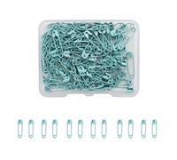 120 Pcs Small Green Safety Pins, 0.75 Inch, Mini/Tiny, Rust Resistant, Ideal for Crafting, Sewing, Rimming, Fastening, Clothing, Garment Hang Tags