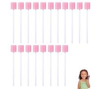 120 Pcs Sponge on a Stick, Baby Mouth Cleaner Mouth Sponges on Stick for Elderly Dental Tools Suitable for Tooth Cleaning Tools for The Elderly Babies and Pets Pink