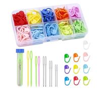 120 pcs Stitch Markers, Crochet Stitch Marker Knitting, Crochet and Knitting Markers, 10 Colors, for Handwork Knitting Craft, with Box