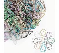 120 Pcs Teardrop Paper Clips Bulk Set, 8 Assorted Colors Metal Drop-Shaped Paperclips for Office School Supplies, Cute Wedding Invitation Clips & Bookmark Decorative Accessories for Women, 1x0.6