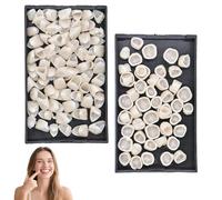 120 Pcs Temporary Tooth Cap,Front & Back Temporary Crowns for Teeth Broken Chipped & Lost Crown Repair,Compact and Portable No Easy Falling