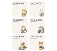 120 PCS This Book Belongs to Book Ownership Plates Labels,Identification Stickers for Name, 2 x 2 Inch
